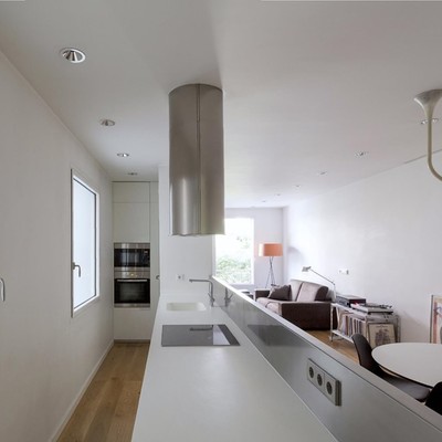 Cocina con campana circular