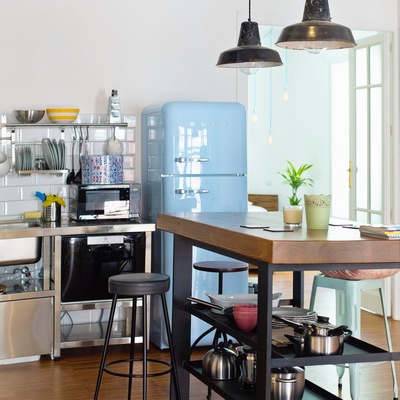 Cocina estilo vintage en loft