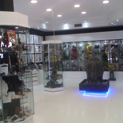 coluna imitación de vitrina giratoria