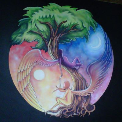 Decoración de pinturas hechas a mano