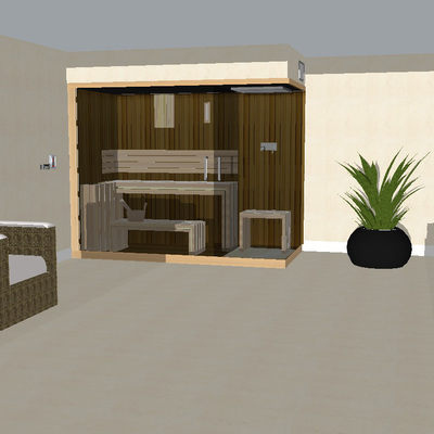 Compacto de sauna + ducha y spa para casa particular