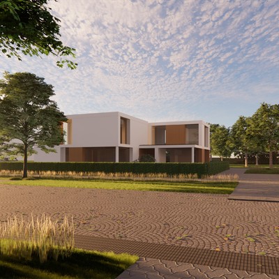 Conjunto de dos casas apareadas en Dinamarca