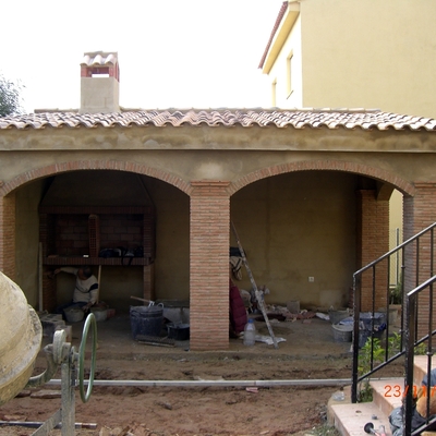 Construccion de porche de obra