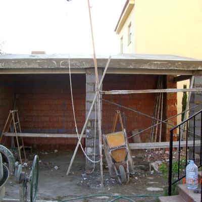 Construccion porche con paellero y lavadero