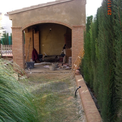 Construccion porche con paellero 