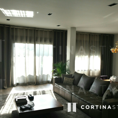 Instalación cortinas en salón 