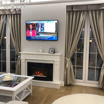 Cortinas y bandó para salón