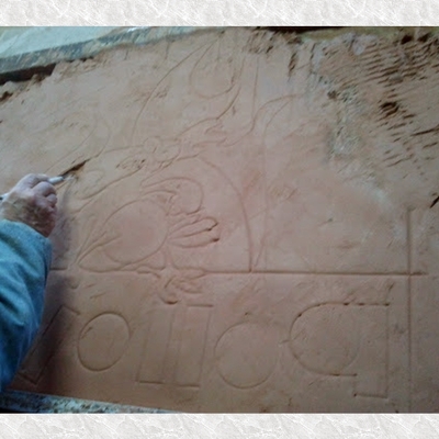 Creación de mural, diseño en molde