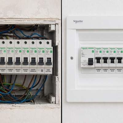 Renovación completa de cuadro eléctrico con instalación Schneider Electric y puesta en conformidad