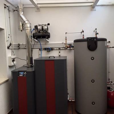 Caldera de pellet para agua caliente y calefaccion