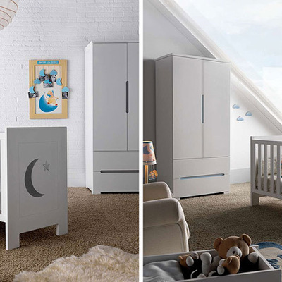 cuna infantil luna y estrella