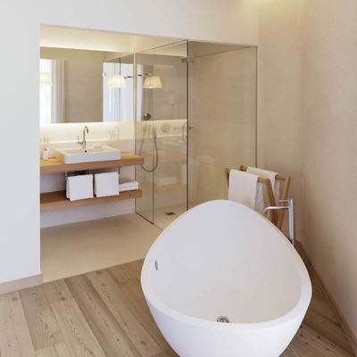 Dar protagonismo a un lavabo...la bañera.