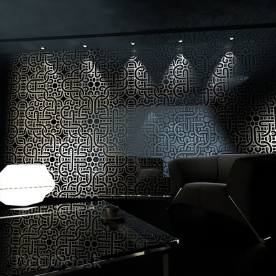 decoración bar: celosías metálicas para separar espacios