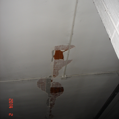 Fisuración y desprendimiento de bovedillas en sótanos