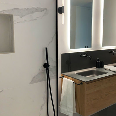 Desde la ducha del baño en suite.