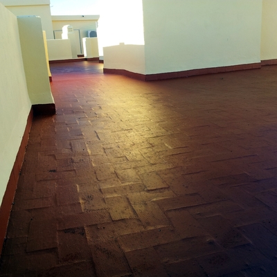 Detalle de pavimento de terraza DESPUÉS