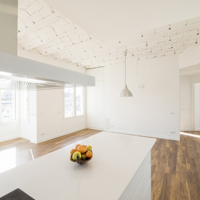 detalle del salón desde la cocina