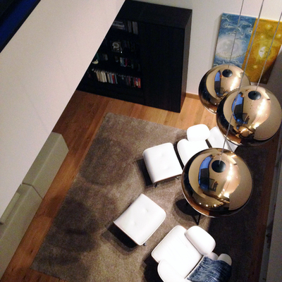 Detalle doble altura en zona estancial