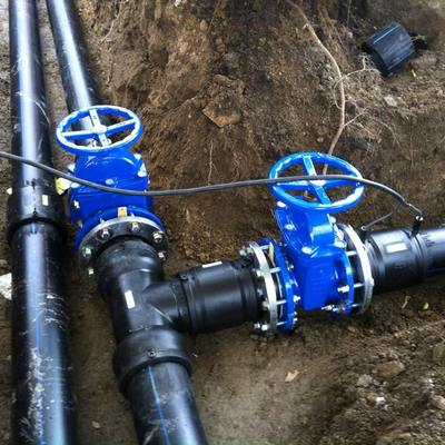 Red de abastecimiento con polietileno electrosoldado