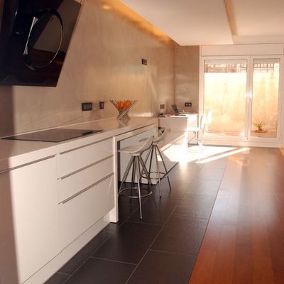 Detalle techo suspendido - cambio de pavimento para zonificar