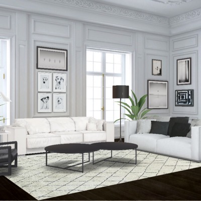 Diseño Blanco y Negro de Blanc Interiores