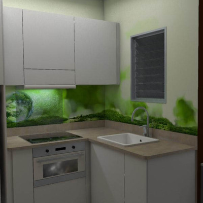 Diseño cocina abierta.