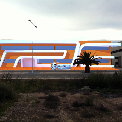 Diseño Arquitectura Exterior "Fachada" Para Nave Industrial 