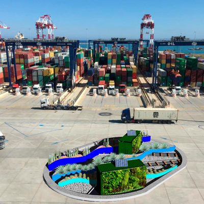 Diseño para una Plaza de Camiones en el Puerto de Barcelona