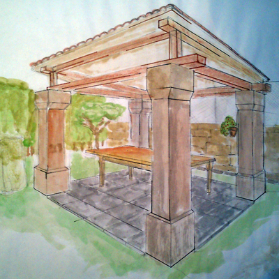 Construcción de Cenador Para Jardin.