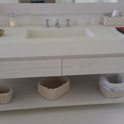 Encimera de micro cemento 