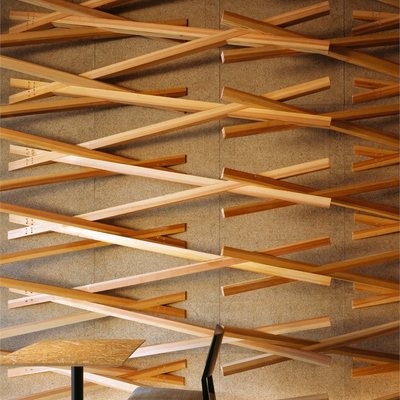 Entramado madera, detalle