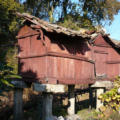 Reconstruccion De Horreo De Madera De Castaño