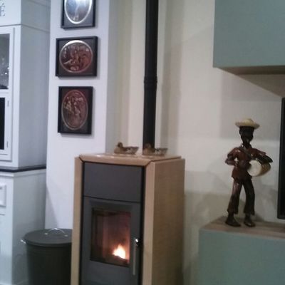 ESTUFA DE PELLET P958 PIAZZETTA CERAMICA COLOR CANAPPA