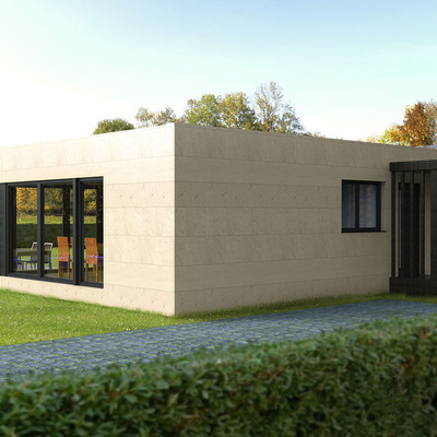 Fachada de la Casa Cube de 100 m2