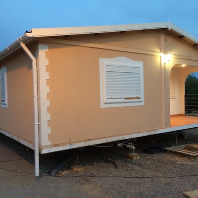 Foto laterall, unida, nivelada y conectada