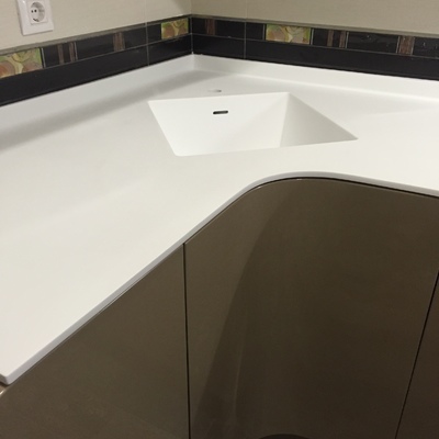 FREGADERO DE KRION SIN JUNTAS