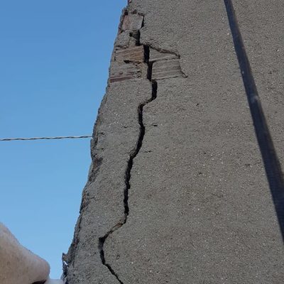 Reparación grietas en fachada