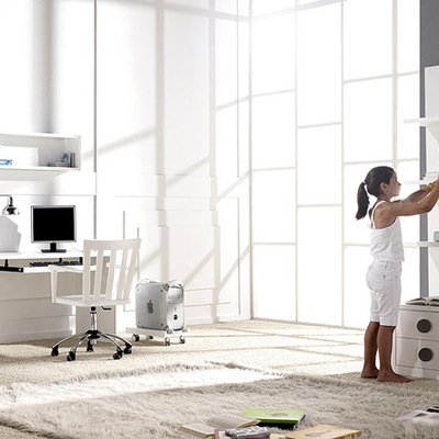 habitación juvenil blanco