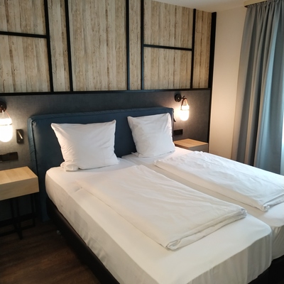 Habitación piloto hotel de Múnich.