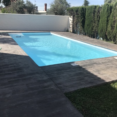 Hormigón impreso perimetral