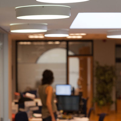 Iluminación led en oficina