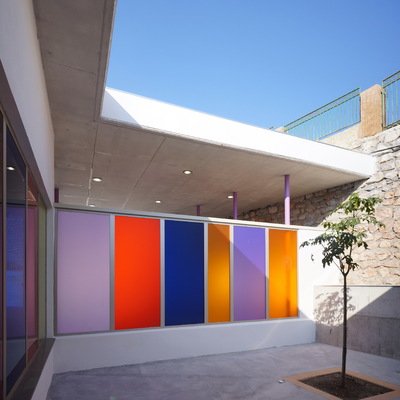 Imagen de un patio de aula