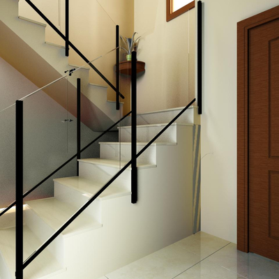 Infografía escalera vivienda particular