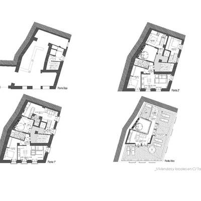 Proyecto de rehabilitación y ampliación de inmueble residencial en C/ Tarifa, Sevilla.