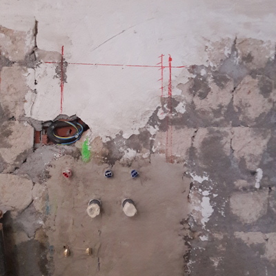 Instalación de fontanería y calefacción en reforma.