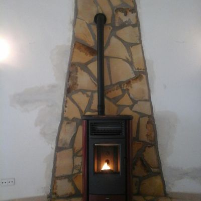 Instalación estufa pellet