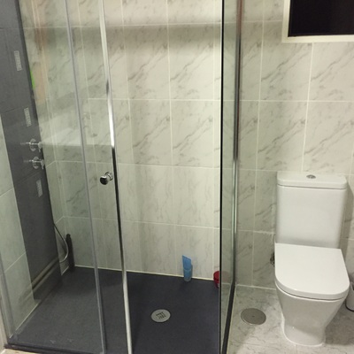 INSTALACION plato ducha mampara