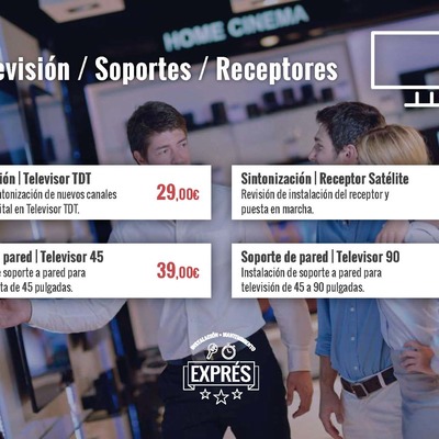 Servicios de instalación de televisión y audio A PRECIO FIJO EN TODA ESPAÑA.