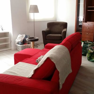 Cocina americana con barra libreria.