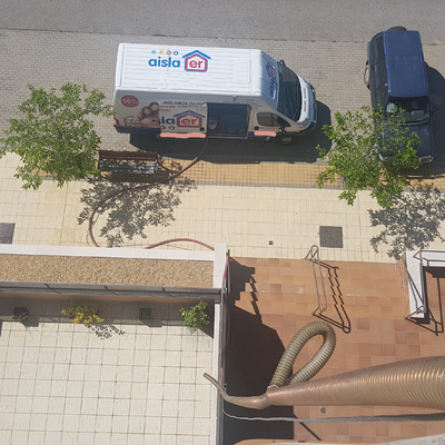 Insuflado de lana mineral en Ático.